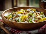 Salade d’endives au chèvre, pomme et noix