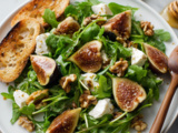 Salade de figues au chèvre chaud