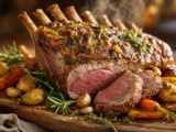 Selle d’agneau rôtie
