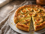 Tarte au chèvre et épices légère