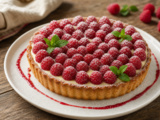 Tarte légère aux framboises