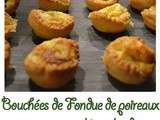 Bouchées de Fondue de poireaux aux pommes légum’andise et St Marcelin