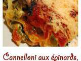 Cannelloni aux épinards, chèvre et menthe