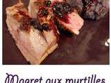 Magrets de canard, sauce aux myrtilles