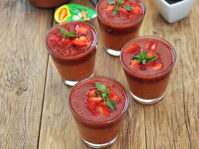 Recettes de Soupe froide tomate