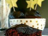 Envie de muffin au chocolat, coeur de pâte à tartiner et ganache chocolat (vegan)