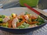 Salade aux crevettes aux saveurs asiatiques