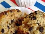 Muffin au beurre d'arachide, pépites de chocolat et banane