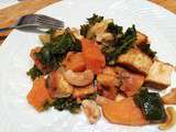 Curry de patates douces, courgettes et chou kale