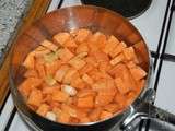 Soupe aux patates douces et au gingembre.(Tour en cuisine rapide 39)