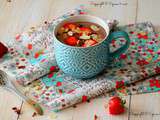 Smoothie bowl aux fraises et amandes #végétalien #sans gluten