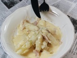 Asperges blanches à la crème de pecorino