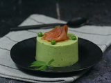 Bavarois de petits pois et saumon fumé