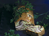 Cake aux cèpes et aux herbes