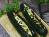 Courgettes fondantes au chèvre et à la menthe