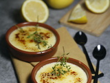 Crème brulée au citron et au thym