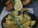 Cuisses de poulet citron romarin