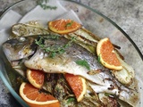 Daurade farcie fenouil orange