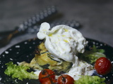 Flans de courgette et burrata