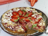 Gâteau fraises rhubarbe et basilic