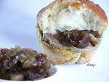 Mini hamburger foie gras et chutney de poires