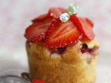 Muffins aux fraises et à la menthe