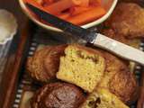 Muffins carotte chèvre et jambon
