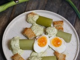 Poireaux rôtis sauce gribiche