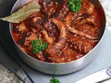 Poulpe au vin rouge