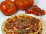 Purée de pommes de terre comme une tarte à la tomate