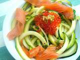 Salade de courgettes au saumon