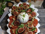 Salade de tomate aux figues noix et burrata