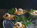 Salpicon de poulpe et crevettes au curry