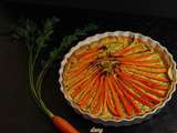 Tarte aux carottes et pesto de fanes