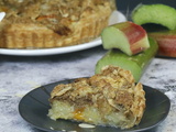 Tarte crumble rhubarbe abricot