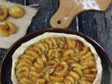 Tarte mirabelles pistaches