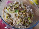 Salade de quinoa aux pistaches et courgettes grillées, menthe et sumac