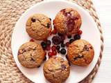 Muffins fruits rouges & flocons d’avoine