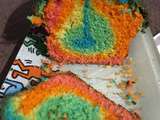 Cake multicolore et test de four vapeur