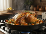 Chapon en cocotte sans four : recette rapide et savoureuse à découvrir