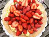 Dacquoise aux fraises comme une tarte