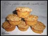 Muffins pomme cannelle crumble noix