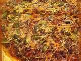 Pizza maison viande hachée / poivron
