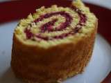 Gâteau roulé facile à la framboise