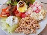 Assiette-Repas : Thon-Salade-Tomate-Radis-Etc