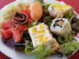 Assiettes-Repas : Sushi-Makis-Saumon gravlax-Tomate-Etc