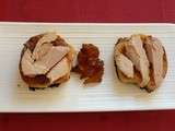 Brioches perdues au foie gras, chutney d'abricots - gingembre