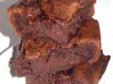 Brownie chocolat noir à la confiture de framboise