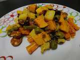 Légumes rôtis aux olives et au chorizo