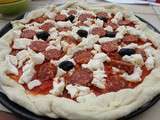 Pizza mozzarella/chorizo